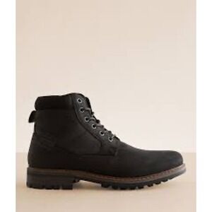 Outpost Makers Jack Boot Mens Black Leather Lace Up Side Zip Lug Sole Size 8 NWT